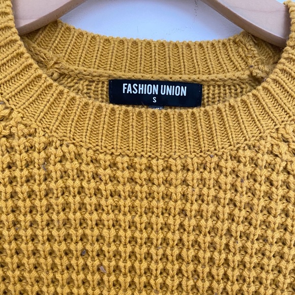 Fashion Union mustard knit sweater - Picture 3 of 3